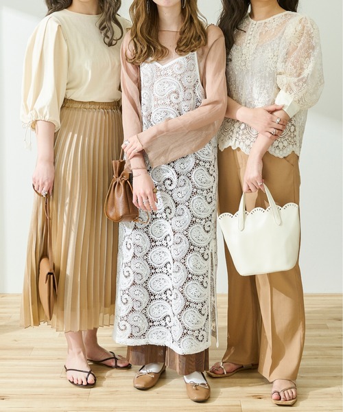 Ambre Neige(アンブルネージュ)の「スカラップバケットバック/【WEB/EC限定商品】(ハンドバッグ・レディース・ダークブラウン/ベージュ/アイボリー・FREE)」の21枚目の写真