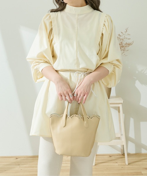 Ambre Neige(アンブルネージュ)の「スカラップバケットバック/【WEB/EC限定商品】(ハンドバッグ・レディース・ダークブラウン/ベージュ/アイボリー・FREE)」の20枚目の写真