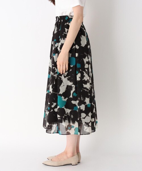 Modify（モディファイ）の「◆ジオメトリックギャザーフレアスカート（スカート・レディース・ブラック系/オリーブ系/オレンジ系その他2・40/42）」の7枚目の写真