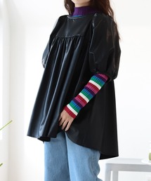 BeAMS DOT | 【WEB限定】BeAMS DOT / ボリューム フェイクレザーブラウス(シャツ/ブラウス)