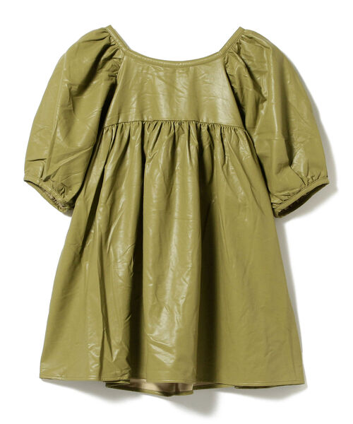 BeAMS DOT（ビームスドット）の「【WEB限定】BeAMS DOT / ボリューム フェイクレザーブラウス（シャツ/ブラウス・レディース・ブラック/グリーン系その他・FREE）」の15枚目の写真