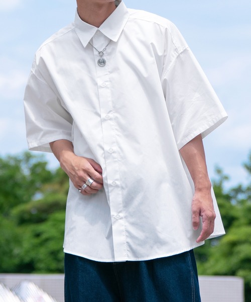 PairPair（ペアペア）の「レギュラーBIGシャツ（ユニセックス）（シャツ/ブラウス・メンズ・オフホワイト/スミクロ/ベージュ/ブルー/ブラック系その他/ベージュ系その他/ブルー系その他・FREE）」の8枚目の写真