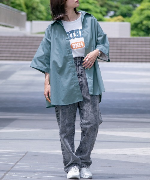 PairPair（ペアペア）の「レギュラーBIGシャツ（ユニセックス）（シャツ/ブラウス・メンズ・オフホワイト/スミクロ/ベージュ/ブルー/ブラック系その他/ベージュ系その他/ブルー系その他・FREE）」の13枚目の写真