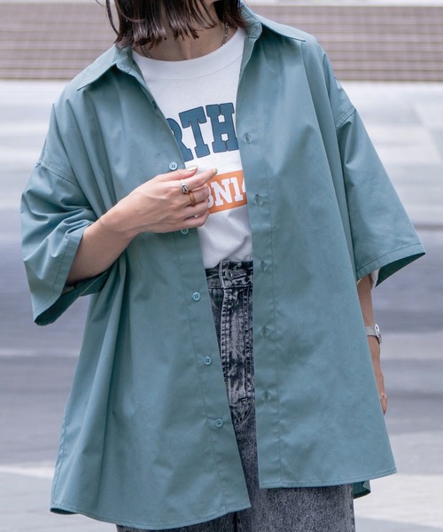 PairPair（ペアペア）の「レギュラーBIGシャツ（ユニセックス）（シャツ/ブラウス・メンズ・オフホワイト/スミクロ/ベージュ/ブルー/ブラック系その他/ベージュ系その他/ブルー系その他・FREE）」の17枚目の写真