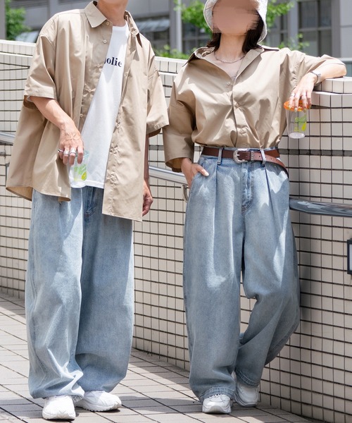 PairPair（ペアペア）の「レギュラーBIGシャツ（ユニセックス）（シャツ/ブラウス・メンズ・オフホワイト/スミクロ/ベージュ/ブルー/ブラック系その他/ベージュ系その他/ブルー系その他・FREE）」の22枚目の写真