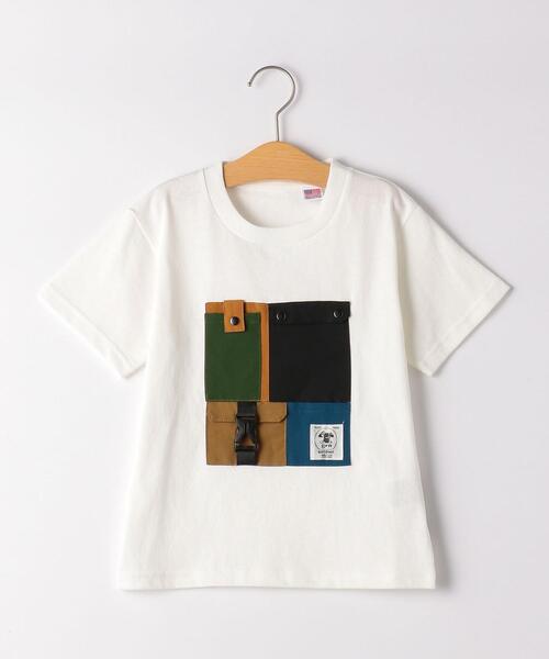 grn(ジーアールエヌ)の「【キッズ】〔別注〕TJ EX grn outdoor(ジーアールエヌ アウトドア)ポケットTEE / Tシャツ(Tシャツ/カットソー・キッズ・ホワイト/ブラック・S 125-135cm/XS 105-115cm)」の2枚目の写真