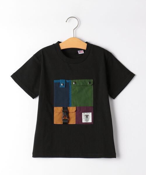 grn(ジーアールエヌ)の「【キッズ】〔別注〕TJ EX grn outdoor(ジーアールエヌ アウトドア)ポケットTEE / Tシャツ(Tシャツ/カットソー・キッズ・ホワイト/ブラック・S 125-135cm/XS 105-115cm)」の1枚目の写真