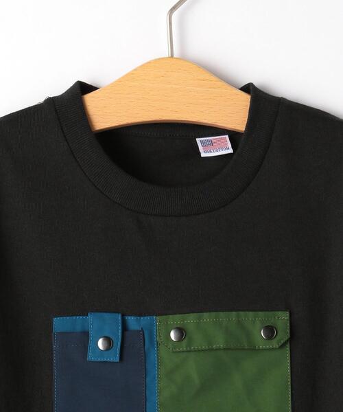 grn(ジーアールエヌ)の「【キッズ】〔別注〕TJ EX grn outdoor(ジーアールエヌ アウトドア)ポケットTEE / Tシャツ(Tシャツ/カットソー・キッズ・ホワイト/ブラック・S 125-135cm/XS 105-115cm)」の4枚目の写真