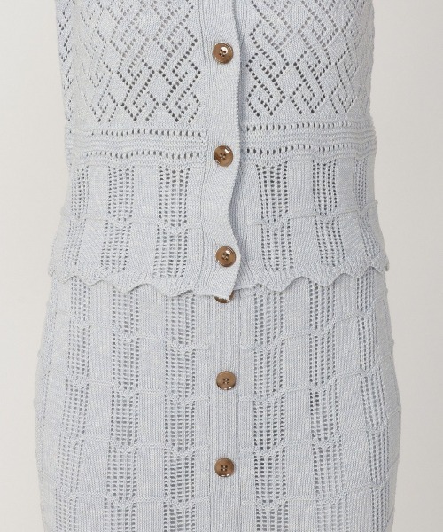 REDYAZEL（レディアゼル）の「透かし編み襟付きカーディガン（カーディガン/ボレロ・レディース・ブラック/ベージュ/サックスブルー・FREE）」の17枚目の写真