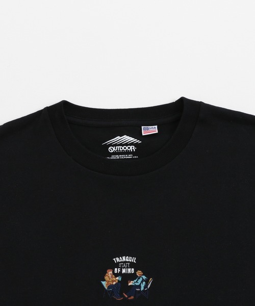OUTDOOR PRODUCTS APPAREL(アウトドアプロダクツアパレル)の「USAコットン ヘビーウェイトワンポイントCAMPモチーフ刺繍Tシャツ(Tシャツ/カットソー・メンズ・ホワイト/ブラック/ベージュ/ネイビー/カーキ/ホワイト系その他・MEDIUM/LARGE/X-LARGE)」の8枚目の写真