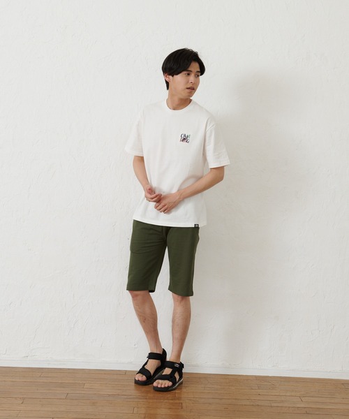 OUTDOOR PRODUCTS APPAREL(アウトドアプロダクツアパレル)の「USAコットン ヘビーウェイトワンポイントCAMPモチーフ刺繍Tシャツ(Tシャツ/カットソー・メンズ・ホワイト/ブラック/ベージュ/ネイビー/カーキ/ホワイト系その他・MEDIUM/LARGE/X-LARGE)」の15枚目の写真