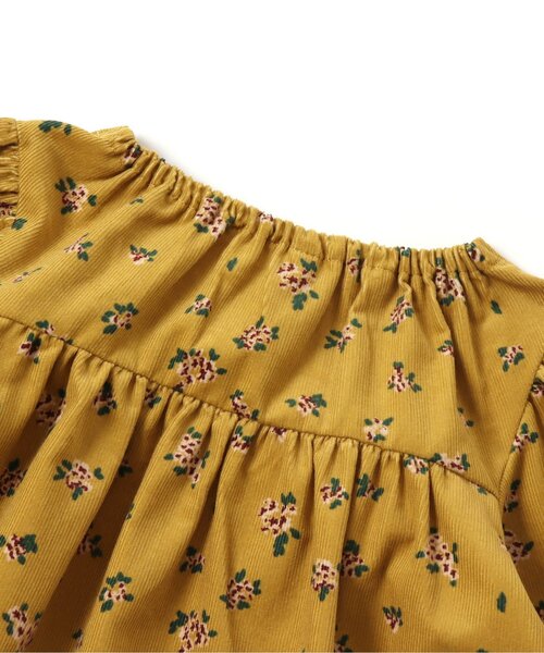 apres les cours（アプレレクール）の「WEB限定 花柄スクエアカラーワンピース（ワンピース・キッズ・グリーン/マスタード/ブラウン・120/90/140/130/110/80/100）」の15枚目の写真