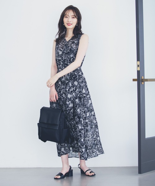 Andemiu（アンデミュウ）の「ハナガラシアーワンピース958352（ワンピース・レディース・ブラック/アイボリー・FREE）」の9枚目の写真