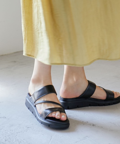 Fashion Letter(ファッションレター)の「ストラップデザインサンダル 痛くないサンダル(サンダル・レディース・ブラック/シルバー・LL/M/L/S)」の7枚目の写真