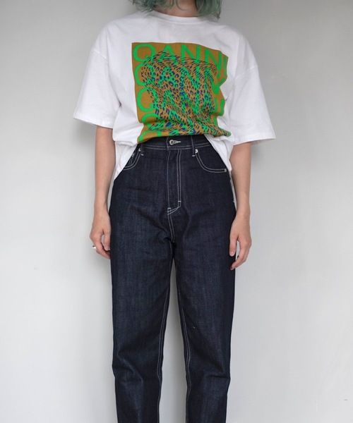 tシャツ 「SANSeLF」 グラフィックアートプリントTee sanw25s082 レディース SANSeLF】 グラフィックアートプリントTee sanw25s082（Tシャツ