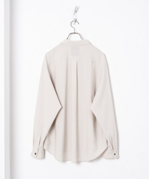 Alcindor Materials（アルシンダーマテリアルズ）の「imitation relax shirts-wool-/イミテーションリラックスシャツ-ウール-（シャツ/ブラウス・メンズ・ブラック/カーキ/アイボリー・MEDIUM/LARGE）」の22枚目の写真