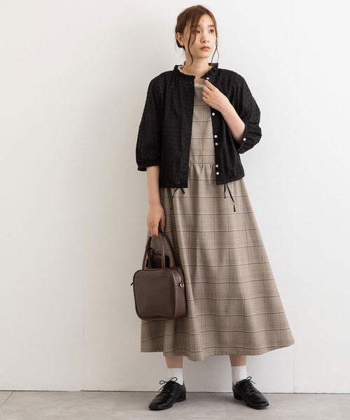 POU DOU DOU（プードゥドゥ）の「フリル襟ショートブラウス（シャツ/ブラウス・レディース・ブラック/ブルー/キナリ・3）」の18枚目の写真