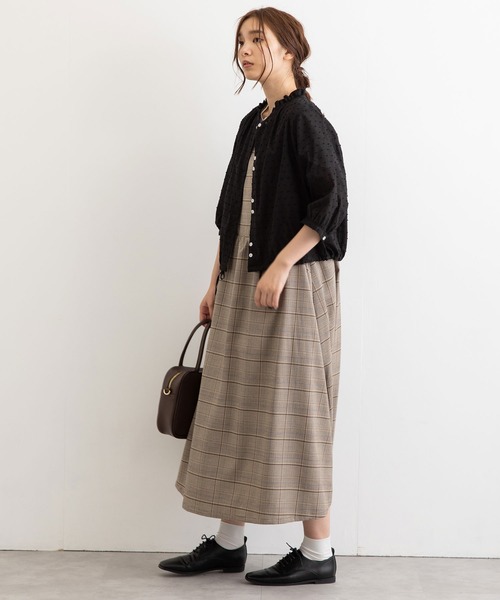 POU DOU DOU（プードゥドゥ）の「フリル襟ショートブラウス（シャツ/ブラウス・レディース・ブラック/ブルー/キナリ・3）」の19枚目の写真