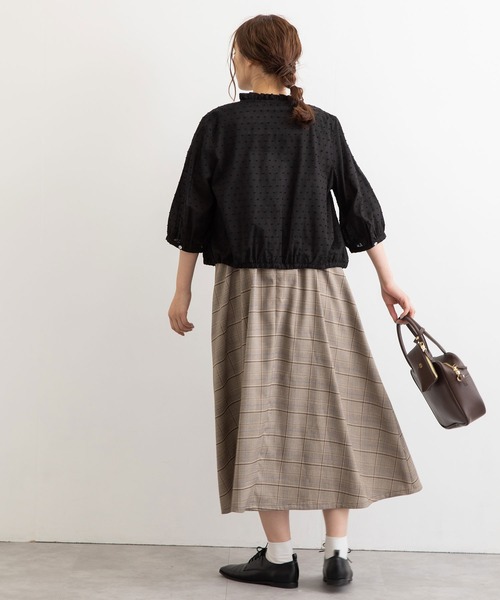 POU DOU DOU（プードゥドゥ）の「フリル襟ショートブラウス（シャツ/ブラウス・レディース・ブラック/ブルー/キナリ・3）」の20枚目の写真