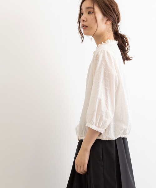 POU DOU DOU（プードゥドゥ）の「フリル襟ショートブラウス（シャツ/ブラウス・レディース・ブラック/ブルー/キナリ・3）」の22枚目の写真