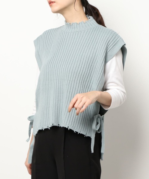 K2541 ダメージリブニットベスト