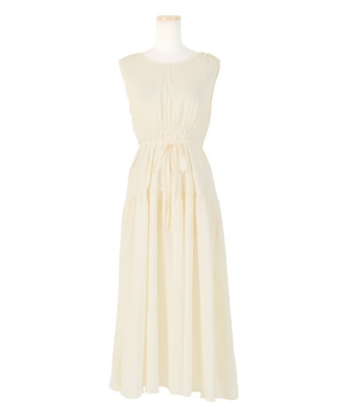 AMBIENT(アンビエント)の「ヴィンテージサテンロングワンピース(ワンピース・レディース・ブルー/オフホワイト/ベージュ/ライム・FREE)」の5枚目の写真