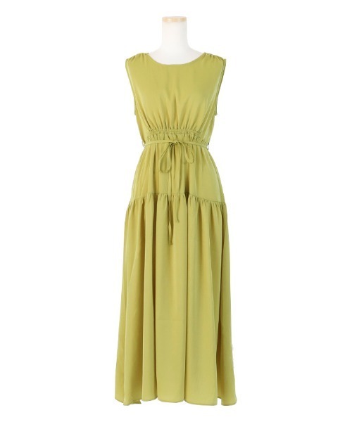 AMBIENT(アンビエント)の「ヴィンテージサテンロングワンピース(ワンピース・レディース・ブルー/オフホワイト/ベージュ/ライム・FREE)」の9枚目の写真