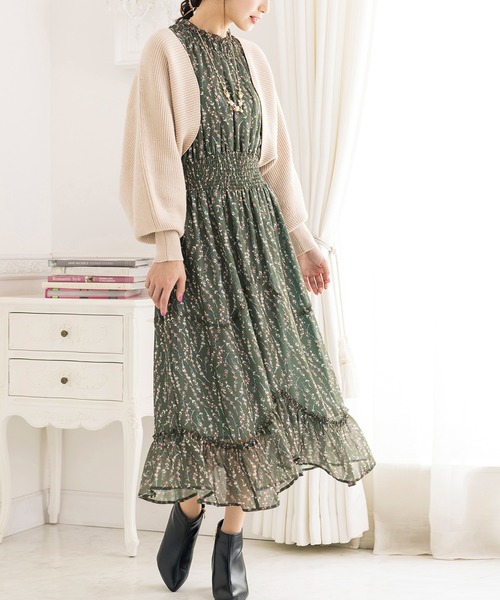 通販 本物 セール フローラルプリントワンピース ワンピース Rose Tiara ローズティアラ のファッション 問屋直販 Arenatheatre Net