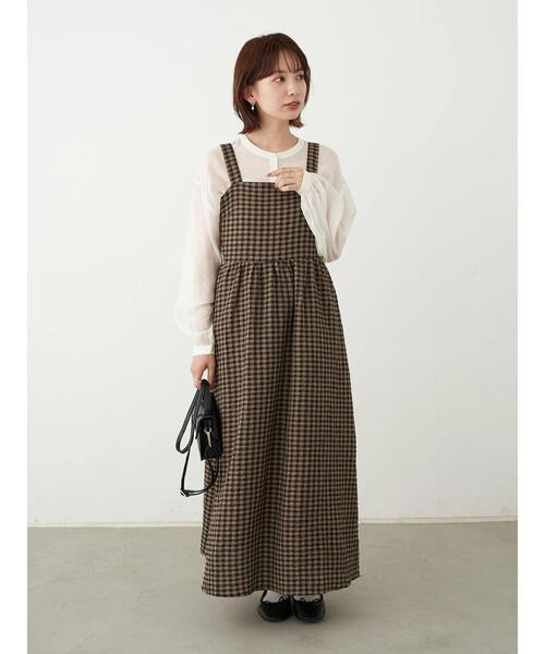 earth music&ecology（アースミュージックアンドエコロジー）の「前後2WAYサイドスリットシアーシャツ ＊（シャツ/ブラウス・レディース・ダークベージュ/ミント/オフホワイト・FREE）」の21枚目の写真