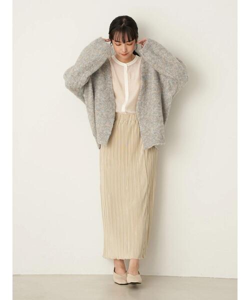 earth music&ecology（アースミュージックアンドエコロジー）の「前後2WAYサイドスリットシアーシャツ ＊（シャツ/ブラウス・レディース・ダークベージュ/ミント/オフホワイト・FREE）」の8枚目の写真