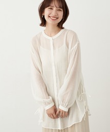 earth music&ecology | 前後2WAYサイドスリットシアーシャツ ＊(シャツ/ブラウス)