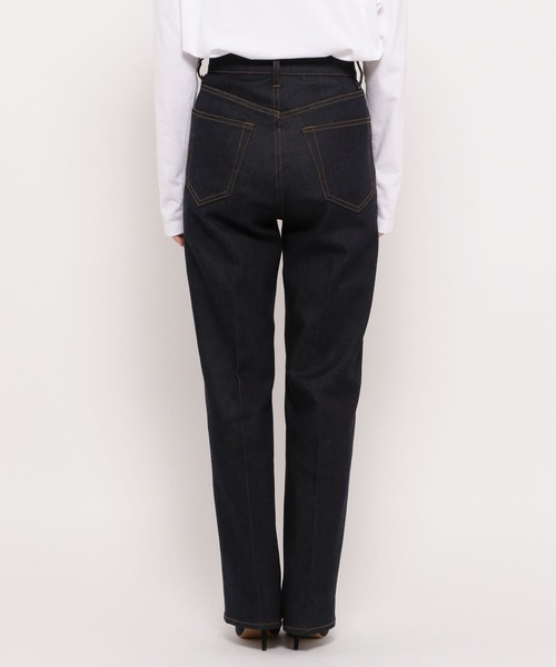 N.O.R.C by the line（ノークバイザライン）の「リジットハイライズストレートデニム（デニムパンツ・レディース・ノンウォッシュ・24/30/32/26/28）」の4枚目の写真