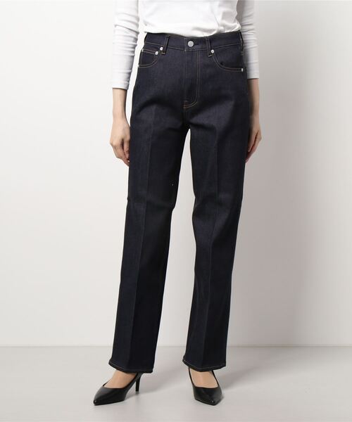 N.O.R.C by the line（ノークバイザライン）の「リジットハイライズストレートデニム（デニムパンツ・レディース・ノンウォッシュ・24/30/32/26/28）」の12枚目の写真