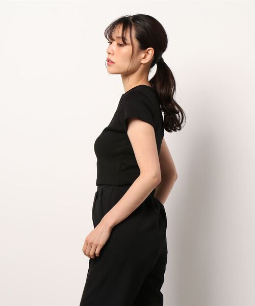 FIG&VIPER（フィグアンドバイパー）の「リブカットショートTOP（Tシャツ/カットソー・レディース・カーキ/ホワイト/ブラック・FREE）」の5枚目の写真