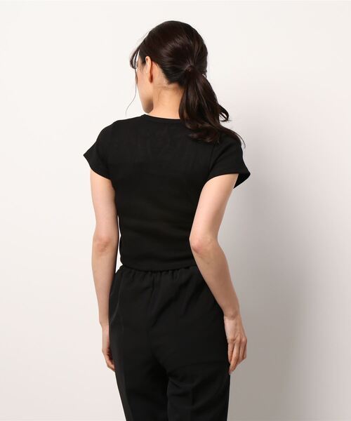 FIG&VIPER（フィグアンドバイパー）の「リブカットショートTOP（Tシャツ/カットソー・レディース・カーキ/ホワイト/ブラック・FREE）」の4枚目の写真