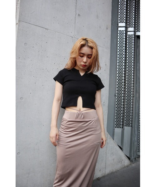 FIG&VIPER（フィグアンドバイパー）の「リブカットショートTOP（Tシャツ/カットソー・レディース・カーキ/ホワイト/ブラック・FREE）」の7枚目の写真