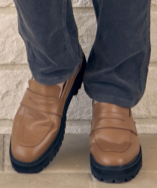 ikka(イッカ)の「厚底コインローファー(ローファー・レディース・ベージュ/ブラウン・M/L)」の10枚目の写真