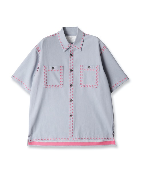 amok（アモク）の「LASER STITCH SHIRTS（シャツ/ブラウス・メンズ・ブルー/ベージュ/ネイビー/ダークブルー/ブラウン・M/L/S）」の10枚目の写真