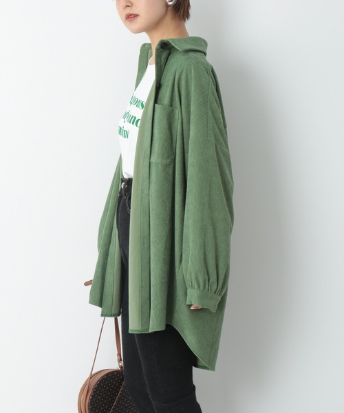 Heather（ヘザー）の「コーデュロイシャツ　237200（シャツ/ブラウス・レディース・アイボリー/ブラック/グリーン・FREE）」の3枚目の写真