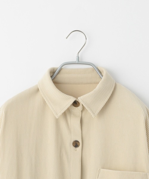 Heather（ヘザー）の「コーデュロイシャツ　237200（シャツ/ブラウス・レディース・アイボリー/ブラック/グリーン・FREE）」の4枚目の写真