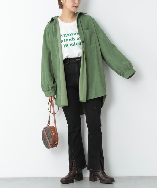 Heather（ヘザー）の「コーデュロイシャツ　237200（シャツ/ブラウス・レディース・アイボリー/ブラック/グリーン・FREE）」の17枚目の写真