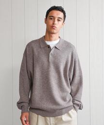 H BEAUTY&YOUTH UNITED ARROWS | <H>5GAUGE WOOL CASHMERE BALLOON KNIT SHIRT/ニット(ニット/セーター)