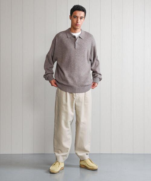 H　BEAUTY&YOUTH UNITED ARROWS（エイチビューティーアンドユースユナイテッドアローズ）の「＜H＞5GAUGE WOOL CASHMERE BALLOON KNIT SHIRT/ニット（ニット/セーター・メンズ・ベージュ/ロイヤルブルー/ダークグレー・S/M/L）」の13枚目の写真