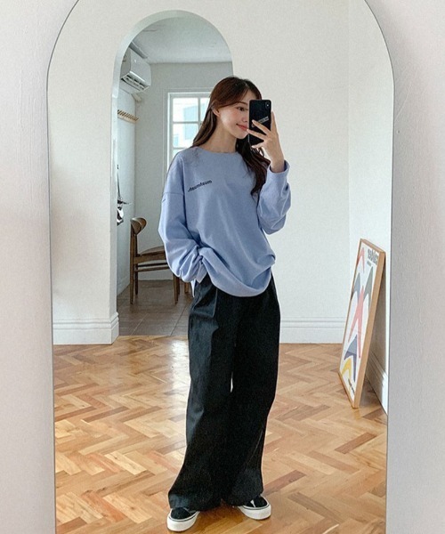 muahmuah(ムーアムーア)の「A'GEM/9 × .kom『muah muah/ムーアムーア』MUAH COTTON WIDE PANTS/コットン ワイドパンツ(その他パンツ・レディース・ブラック/ベージュ/ブラウン/カーキ・S/M)」の11枚目の写真