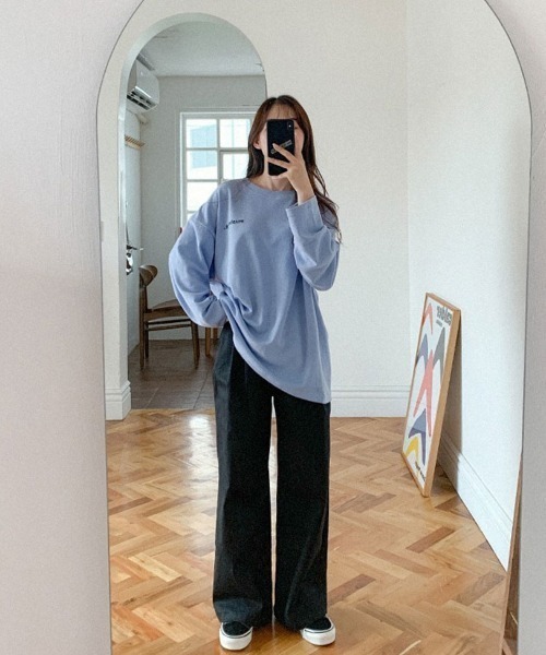 muahmuah(ムーアムーア)の「A'GEM/9 × .kom『muah muah/ムーアムーア』MUAH COTTON WIDE PANTS/コットン ワイドパンツ(その他パンツ・レディース・ブラック/ベージュ/ブラウン/カーキ・S/M)」の5枚目の写真