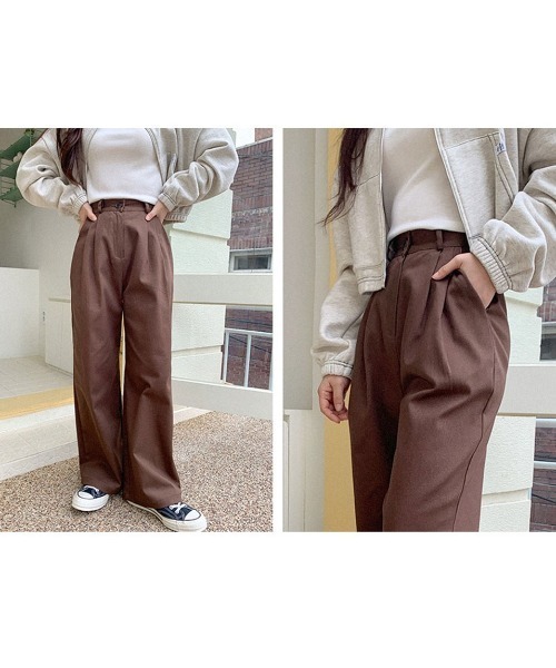 muahmuah(ムーアムーア)の「A'GEM/9 × .kom『muah muah/ムーアムーア』MUAH COTTON WIDE PANTS/コットン ワイドパンツ(その他パンツ・レディース・ブラック/ベージュ/ブラウン/カーキ・S/M)」の12枚目の写真