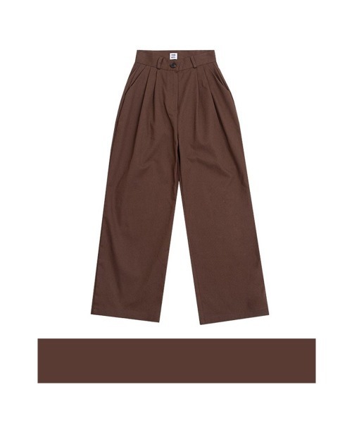 muahmuah(ムーアムーア)の「A'GEM/9 × .kom『muah muah/ムーアムーア』MUAH COTTON WIDE PANTS/コットン ワイドパンツ(その他パンツ・レディース・ブラック/ベージュ/ブラウン/カーキ・S/M)」の9枚目の写真