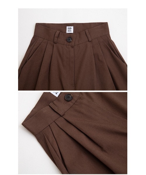 muahmuah(ムーアムーア)の「A'GEM/9 × .kom『muah muah/ムーアムーア』MUAH COTTON WIDE PANTS/コットン ワイドパンツ(その他パンツ・レディース・ブラック/ベージュ/ブラウン/カーキ・S/M)」の16枚目の写真