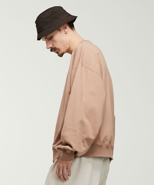 LIDNM（リドム）の「WIDE LOOSE SWEAT（スウェット・メンズ・ライトブラウン・LARGE）」の6枚目の写真