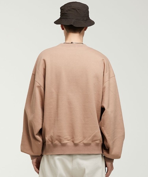 LIDNM（リドム）の「WIDE LOOSE SWEAT（スウェット・メンズ・ライトブラウン・LARGE）」の2枚目の写真